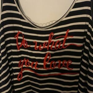 NWT Love Tree tank top crop top M “Do What You Love” embroidered on front